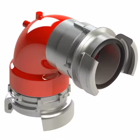 Coude à 90° - entrée 1x AR 100 à verrou - sortie 1x AR 100 à verrou PN 25