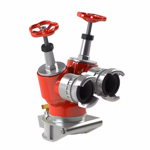 Retenue Keyser à volants - entrée 1 x Keyser femelle 100 - sorties 2x DSP 65 à verrou