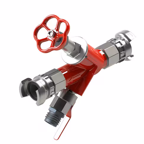 Vanne mobile bas d'échelle - entrée 1x DSP 40 sortie 1x - DSP 40 à verrou - purge mâle GFR 20