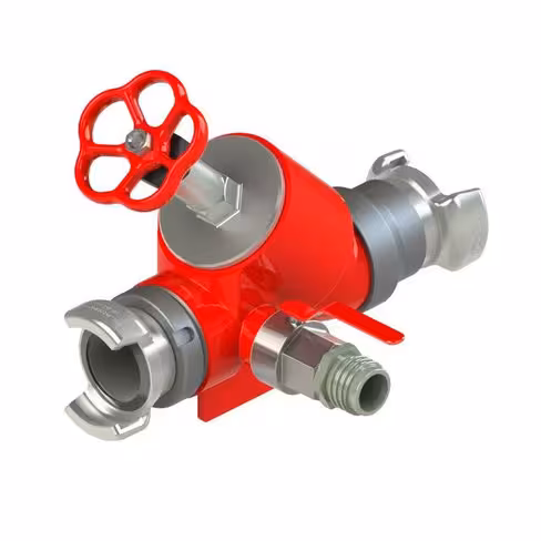 Vanne mobile bas d'échelle 65 - entrée 1x DSP 50 - sortie 1x DSP 50 sans verrou - purge mâle GFR 20