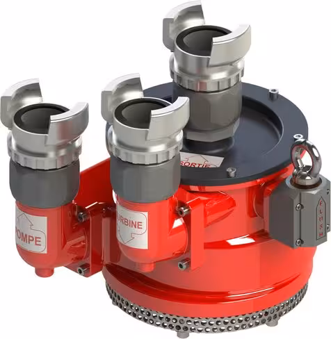 Turbopompe d'épuisement 108 m³/h - entrée 1 x DSP 50 - sortie 1 x DSP 50 - alliage aluminium