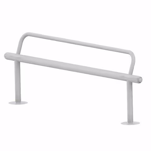 Banc assis-debout Eco - assise et piétement métal - l. 300 cm - déchargé sous abri