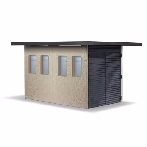 Kiosque à conteneurs - finition béton peint - 4 bacs de 770 l