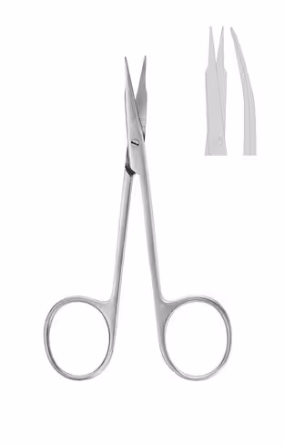 Ciseaux Stevens 11 cm, pt/pt courbees