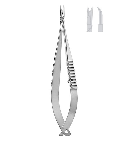 Ciseaux à iridectomie Vannas courbes 8 cm