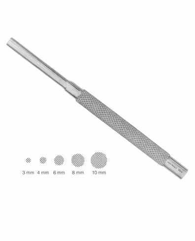 Chasse-greffon cylindrique 18 cm simple diametre 3 mm