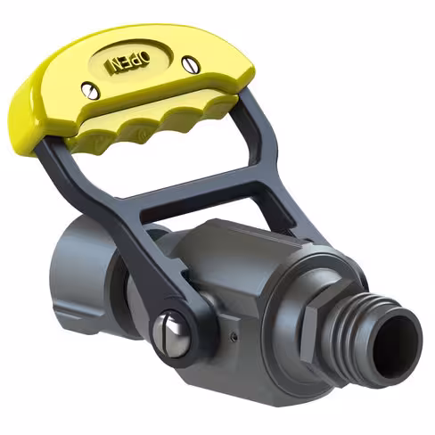 Robinet Monopok 20 - entrée 1x GFR femelle 20 tournant - sortie GFR mâle 20 - aluminium anodisé