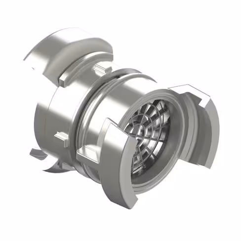 Filtre simplifié droit - entrée symétrique DN 65 à verrou - sortie symétrique DN 65 sans verrou aluminium