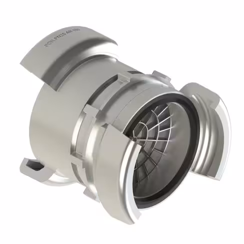 Filtre simplifié droit - entrée AR 100 à verrou - sortie AR 100 sans verrou aluminium