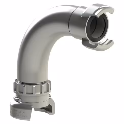 Coude à 90° - entrée 1x DSP 40 à verrou - sortie 1x DSP 40 sans verrou - aluminium
