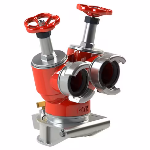 Retenue Keyser femelle 100 - sorties 2x DSP 65 sans verrou à robinets - aluminium