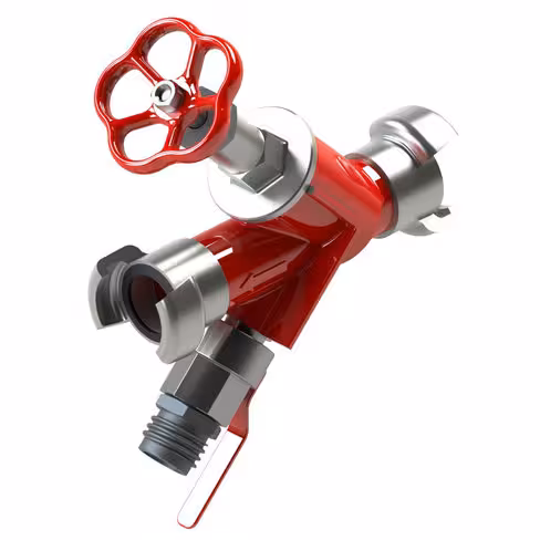 Vanne mobile bas d'échelle - entrée et sortie DSP 40 sans verrou - purgeur GFR mâle 20 - aluminium