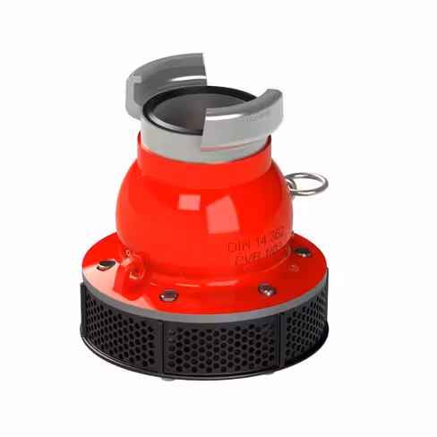 Crépine d'épuisement avec clapet et purge - souche symétrique AR 100 - aluminium et tamis polyester