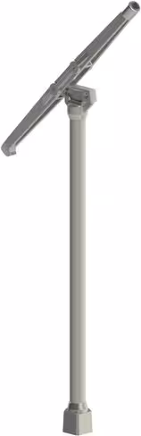 Clé de barrage articulée avec carrés 30x30 et 15x15 - crochet aluminium