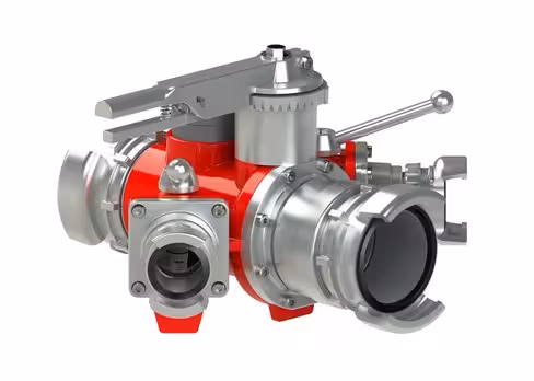 Division vanne quart de tour Tripok 2016 - entrée 1x AR 100 à verrou - sortie 1x AR 100 + 2x DSP 50 à verrou - alu