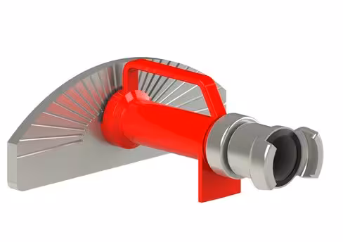 Ecran rideau d'eau rouge 300 l/min - entrée DSP 50 sans verrou - aluminium