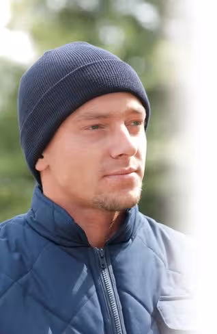 Bonnet - K-Up KP031 - Toptex - tricoté 100% acrylique - marine - taille unique