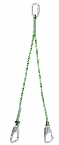 Longe drisse Y - Honeywell - l. 1,5 m - 1 mousqueton 1/4 de tour et 2 mousquetons G055