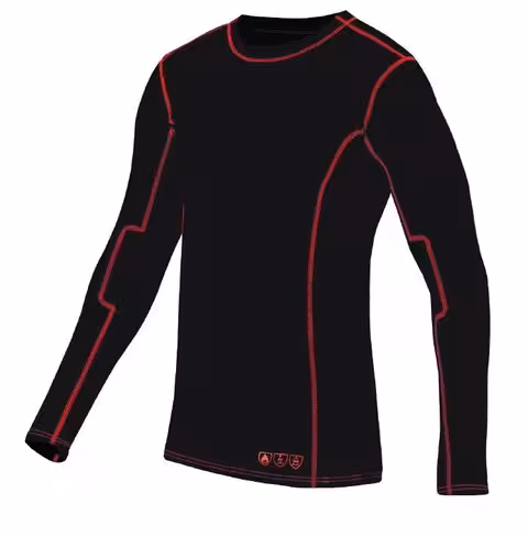 Tee-shirt Thor manches longues - Codupal - 58% modacrylique- 37% coton 4% spandex 1% carbone - noir