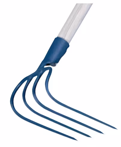 Fourche 4 dents courbées - manche bois 1,50 m