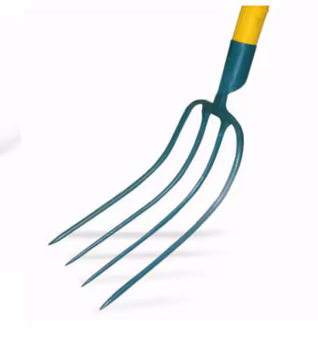 Fourche 4 dents droites - manche en fibre 1,50 m