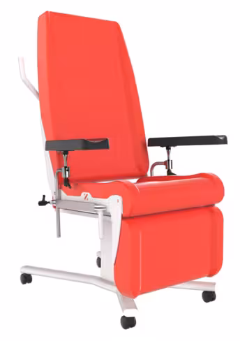 Fauteuil de prélèvement sur roulettes