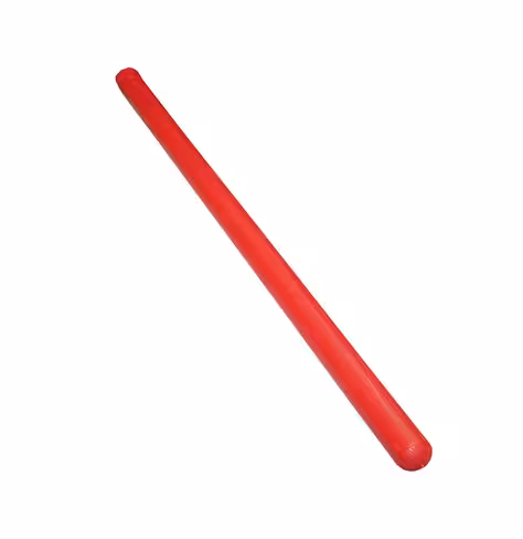 Manche en bois 1,50 m - pour fourche 4 dents courbées - rouge