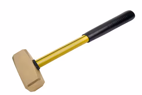 Masse couple anti-étincelant ATEX I(II) NF E 74400 - manche isolant antiglissement fibre 90 cm