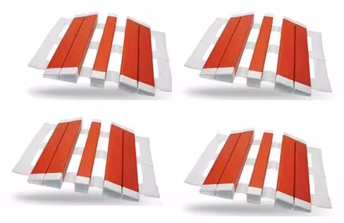 Madrier de franchissement - pliable - bois - lot de 4