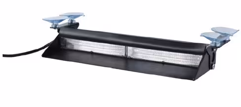 Feu de pénétration pare-brise - double 2 x 9 leds bleus - ventouse - prise allume-cigare