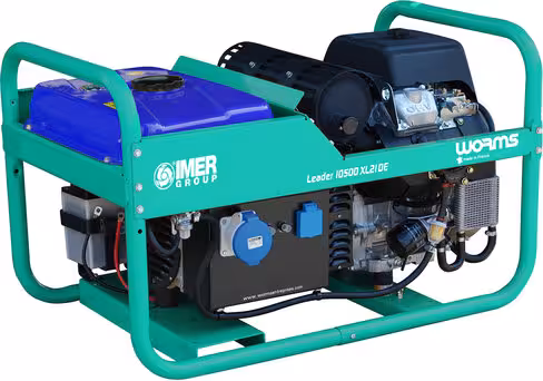 Groupe électrogène Leader 10500XL - avec 2 prises domest., 1 prise CE 230V, différentiel, piquet, horamètre et AVR