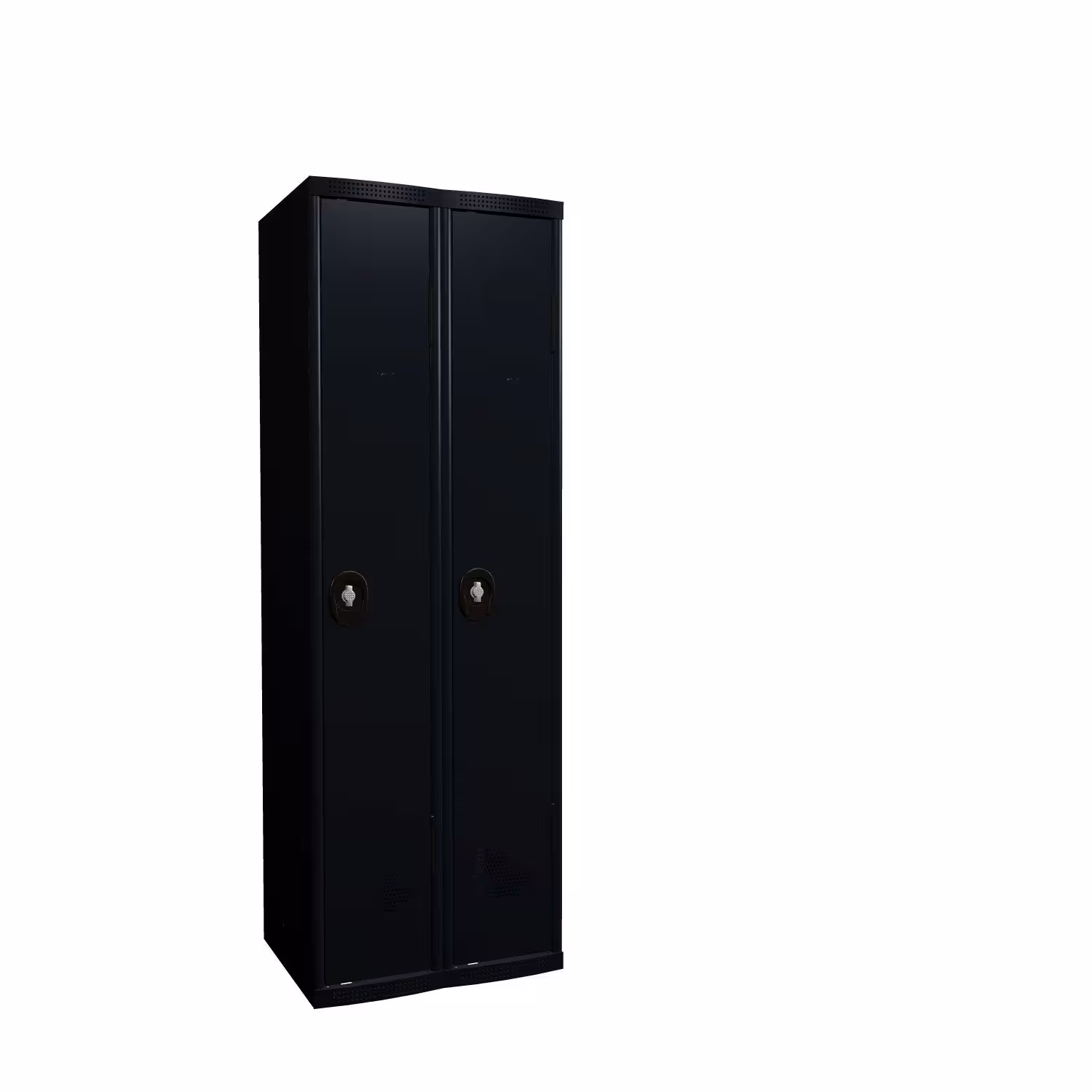 Vestiaire de bureau 2 colonnes - gris anthracite - serrure moraillon sans piétement