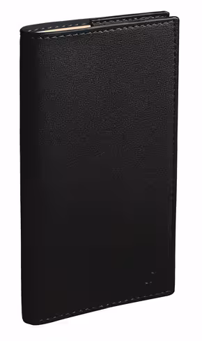 Semainier de poche à spirale - format à l'italienne - 8,8 x 17 cm - noir