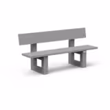 Banc public Londura - lattes plastique recyclé - l. 180 cm - coloris standard