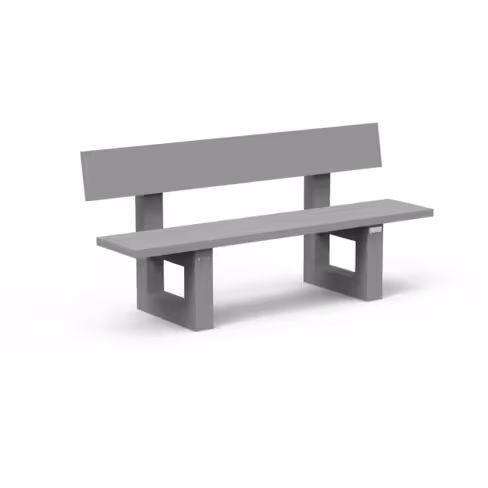Banc public Londura - lattes plastique recyclé - l. 180 cm - coloris standard