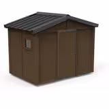 Abri de jardin - habillage lattes plastique recyclé 3 x 2 m porte simple - coloris standard