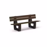 Banc public Forestière Origine - lattes plastique recyclé - l. 180 cm - coloris standard