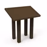 Table d'orientation - lattes plastique recyclé - surface d'affichage 107 x 63 cm - coloris standard