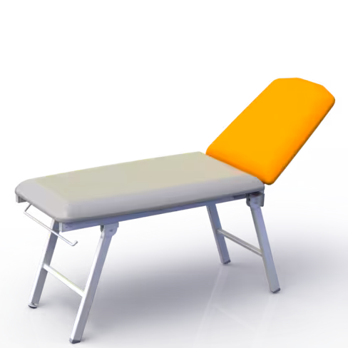 Divan d'examen à hauteur fixe Fixa Statis 65 - 2 sections - assise grise