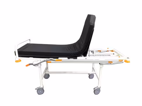 Divan de transfert à hauteur fixe Contact+ avec matelas PU noir l. 62 cm - barrières composites