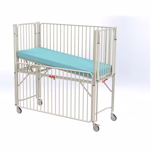 Lit parc 150 x 60 cm avec proclive - barrières coulissantes sur les 4 côtés