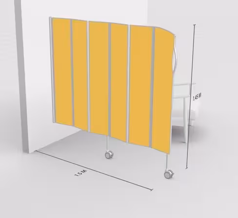 Paravent 6 sections l. 150 x h. 145 cm couleur