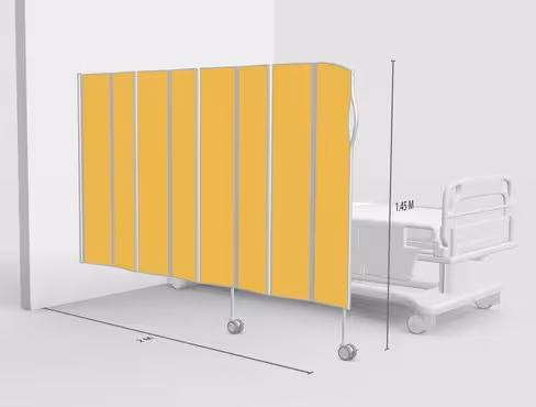 Paravent 8 sections l. 200 x h. 145 cm couleur