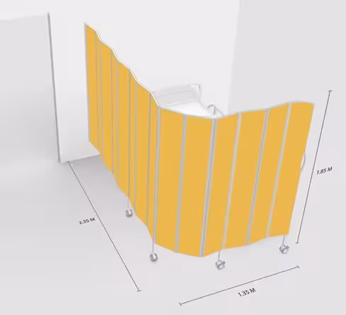 Paravent 14 sections l. 350 x h. 185 cm couleur