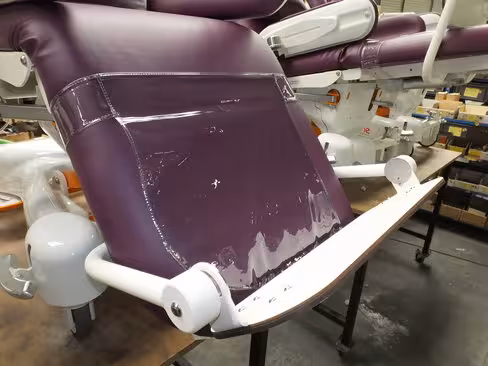 Protection plastifiée de repose-jambes