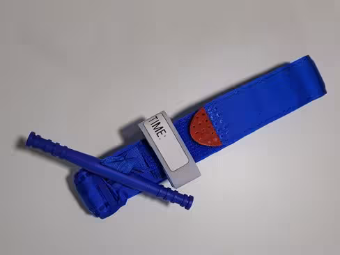 Garrot tourniquet adulte type combat à bande auto-agrippante - bleu - pour formation