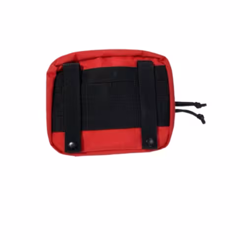 Trousse Damage Control combat rouge - 20 x 16 x 8 cm - poches filets zippées