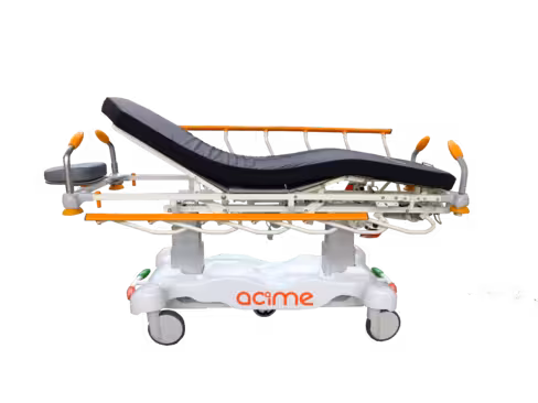 Chariot brancard Skot Chir - matelas PU noir