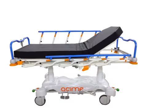 Chariot brancard bariatrique Skot - matelas PU noir