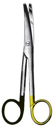 MAYO-STILLE ciseaux à dissection 15cm, courbés, tranchant en tungstène TC